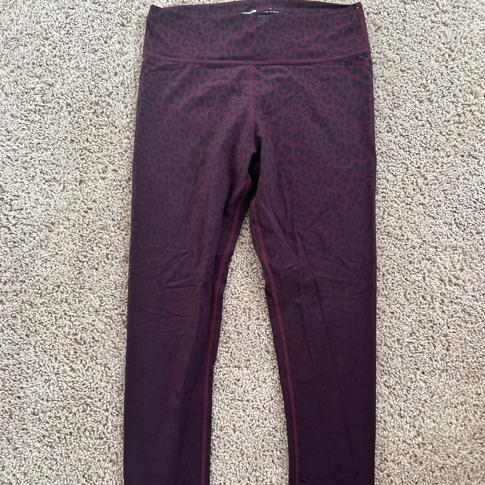 Ombré leopard purple yoga leggings